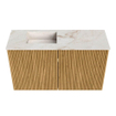 Mondiaz JOYA-DLUX 70cm meuble de salle de bains - couleur Oak - Vasque FAYE position Gauche Sans trou de robinet couleur Frappe. SW1421871