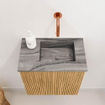 Mondiaz JOYA-DLUX Meuble de toilette 40cm - couleur Oak - Vasque FAYE position Droite Sans trou de robinet couleur Sombra. SW1424237