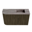 Mondiaz JOYA-DLUX Meuble de salle de bains - 71,6cm - arrondi gauche couleur Shadow - Vasque FAYE position droite Sans trou de robinet couleur Oza SW1425062