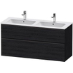 Duravit D-neo Meuble sous vasque 128x46.2x62.5cm 2 tiroirs Chêne (noir) mat SW640968