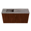 Mondiaz JOYA-DLUX Meuble de salle de bains 80cm - couleur Ruby - Vasque FAYE position Gauche 1 trou de robinet couleur Oza SW1425506