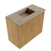 Mondiaz JOYA-DLUX Meuble de toilette 50cm - couleur Chêne - Vasque FAYE position Milieu Sans trou de robinet couleur Arena SW1423861