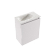 MONDIAZ TURE-DLUX Meuble toilette - 40cm - Cale - EDEN - vasque Ostra - position gauche - sans trou de robinet SW1104760