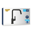 Grohe Start Keukenkraan - 1-gats - hoge draaibare uitloop - voorsprong 22.8cm - mat zwart SW924678