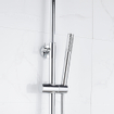 Fortifura Calvi Colonne de douche pluie thermostatique avec douche de tête 25cm et douchette stick Chrome SW377818