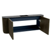 Mondiaz JOYA-DLUX Meuble de salle de bains 113,2cm - arrondis gauche et droite couleur Shadow - Vasque FAYE position Milieu Sans trou de robinet couleur Lava SW1422903