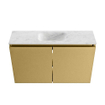 MONDIAZ TURE-DLUX Meuble toilette - 80cm - Oro - EDEN - vasque Opalo - position centrale - sans trou de robinet SW1104424