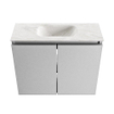 MONDIAZ TURE-DLUX Meuble toilette - 60cm - Plata - EDEN - vasque Ostra - position centrale - 1 trou de robinet SW1104984