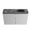 MONDIAZ TURE-DLUX Meuble toilette - 80cm - Plata - EDEN - vasque Lava - position droite - sans trou de robinet SW1104035