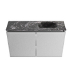 MONDIAZ TURE-DLUX Meuble WC 80cm Plata. EDEN lavabo Lava position droite. Sans trou de robinet. SW1104035