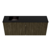 Mondiaz JOYA 100cm meuble de toilette - couleur Shadow - Vasque FAYE position Gauche Sans trou de robinet couleur Urban SW1421503