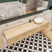Mondiaz LUSH Meuble salle de bains avec 2 tiriors lavabo BARCO 180x30x45cm Droite 1 trou de robinet Washed oak SW409552