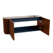 Mondiaz JOYA-DLUX Meuble de salle de bains 101.6cm - arrondi gauche couleur Ruby - Vasque FAYE position Droite Sans trou de robinet couleur Arena SW1425306