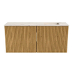 Mondiaz JOYA-DLUX 90cm toiletmeubel - kleur Oak - Wastafel FAYE positie Rechts Zonder kraangat kleur Nata. SW1424013