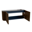 Mondiaz JOYA-DLUX 101.6cm toiletmeubel - ronding links kleur Walnut - Wastafel FAYE positie Rechts 1 kraangat kleur Sombra. SW1424751