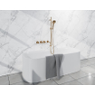 Fortifura Nebbio Badcombinatie-set - thermostaatkraan - glijstang - geïntegreerde wandaansluitbocht - gladde doucheslang - ronde handdouche - uitloop - geborsteld messing SW1238007