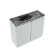 MONDIAZ TURE-DLUX Meuble toilette - 60cm - Greey - EDEN - vasque Lava - position gauche - sans trou de robinet SW1103848