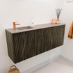 Mondiaz JOYA-DLUX 100cm meuble de toilette - couleur Shadow - Vasque FAYE position Gauche 1 trou de robinet couleur Saba. SW1425145