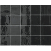 Terravito Viondo wandtegel - 13x13cm - 10mm - Vierkant - Zwart glans SW359836