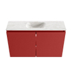 MONDIAZ TURE-DLUX Meuble toilette - 80cm - Fire - EDEN - vasque Ostra - position centrale - 1 trou de robinet SW1104869