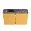 MONDIAZ TURE-DLUX Meuble toilette - 80cm - Ocher - EDEN - vasque Lava - position gauche - 1 trou de robinet SW1103895