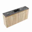 MONDIAZ TURE-DLUX Meuble toilette - 100cm - Washed Oak - EDEN - vasque Lava - position centrale - 1 trou de robinet SW1104101