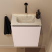 MONDIAZ TURE-DLUX Meuble toilette - 40cm - Rosee - EDEN - vasque Ostra - position centrale - sans trou de robinet SW1104997