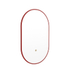 Mondiaz GLOW Miroir de salle de bains - Ovale - 45x90cm - Éclairage LED indirect - Capteur de mouvement - Fire (Rouge) SW1105209