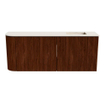 Mondiaz JOYA-DLUX 101.6cm toiletmeubel - ronding links kleur Ruby - Wastafel FAYE positie Rechts 1 kraangat kleur Meli. SW1425386