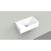 Arcqua marble lave-mains libre 40x22x12cm sans trou de robinet évier droit blanc mat SW909462