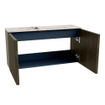 Mondiaz JOYA-DLUX 80cm toiletmeubel - kleur Shadow - Wastafel FAYE positie Links Zonder kraangat kleur Nata. SW1424967