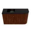 Mondiaz JOYA 71.6cm toiletmeubel - ronding rechts kleur Ruby - Wastafel FAYE positie Links Zonder kraangat kleur Urban. SW1421847