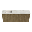 Mondiaz JOYA-DLUX 100cm meuble de salle de bains - couleur Dusk - Vasque FAYE position Gauche 1 trou de robinet couleur Ostra. SW1423395