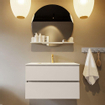 Mondiaz VICA-DLUX ensemble de meuble de salle de bain - 80cm - meuble sous-vasque lin - 2 tiroirs - lavabo encastrée nuage milieu - 1 trou de robinet - version haute 60cm - opalo SW1087946