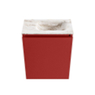 MONDIAZ TURE-DLUX Meuble toilette - 40cm - Fire - EDEN - vasque Frappe - position droite - 1 trou de robinet SW1102781