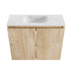 MONDIAZ TURE-DLUX Meuble pour toilettes 60 cm Washed Oak. EDEN lavabo Opalo position milieu. Avec 1 trou de robinet. SW1105200