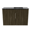 Mondiaz JOYA-DLUX 60cm toiletmeubel - kleur Shadow - Wastafel FAYE positie Rechts Zonder kraangat kleur Lava. SW1422822