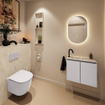 MONDIAZ TURE-DLUX meuble WC 60cm Cale. EDEN vasque Ostra position gauche. Avec 1 trou de robinet. SW1104743