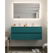 Mondiaz VICA ensemble de meuble de salle de bain - 120cm - meuble sous-vasque smag - 2 tiroirs - lavabo moon double - 2 trous de robinet - version XL 60cm de haut SW1090104