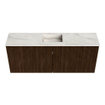Mondiaz JOYA-DLUX 100cm toiletmeubel - kleur Walnut - Wastafel FAYE positie Midden 1 kraangat kleur Ostra. SW1422641