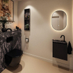MONDIAZ TURE-DLUX Meuble toilette - 40cm - Urban - EDEN - vasque Lava - position gauche - 1 trou de robinet SW1103659