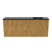 Mondiaz JOYA 100cm meuble de salle de bains - couleur Oak - Vasque FAYE position Droite 1 trou de robinet couleur Urban. SW1421204