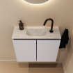 MONDIAZ TURE-DLUX meuble de toilettes 60 cm Cale. EDEN lavabo Opalo position milieu. Avec 1 trou de robinet. SW1104228