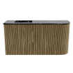 Mondiaz JOYA-DLUX 81.6cm toiletmeubel - ronding rechts kleur Dusk - Wastafel FAYE positie Links 1 kraangat kleur Lava. SW1423248