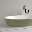 Villeroy & Boch Artis opzetwastafel 61x41cm ovaal sage green SW644081