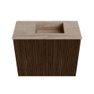 Mondiaz JOYA-DLUX Meuble de toilette 50cm - couleur Walnut - Vasque FAYE position Droite Sans trou de robinet couleur Saba SW1424647