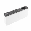 MONDIAZ TURE-DLUX meuble WC 120 cm Talc. EDEN lavabo Lava position droite. Avec 1 trou de robinet. SW1103650