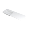 INK Faktor lavabo - 140x45x1.5cm - 1 vasque à gauche - 0 trous de robinet - polystone blanc mat SW207292