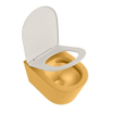 MONDIAZ LAVIE WC suspendu - 36x53cm - sans bride - Linen (offwhite) - softclose - quick-release - abattant WC - Ocher (jaune) SW1208653