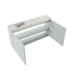 MONDIAZ TURE-DLUX Meuble toilette - 100cm - Greey - EDEN - vasque Glace - position gauche - 1 trou de robinet SW1103319